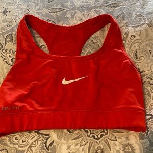 Red Nike pro sports bra